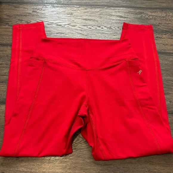 PINK Victoria's Secret Red Leggings - Picture 1 of 4